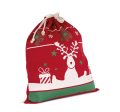 DRAWSTRING BAG WITH CHRISTMAS PATTERNS