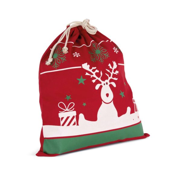 DRAWSTRING BAG WITH CHRISTMAS PATTERNS