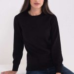 LADIES’ CREW NECK FINE GAUGE COTTON PULLOVER
