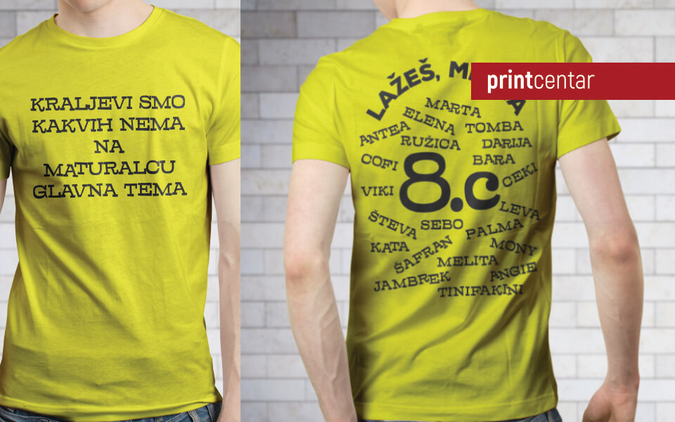 Majice za Maturante - Print Centar | Tiskara Fertis
