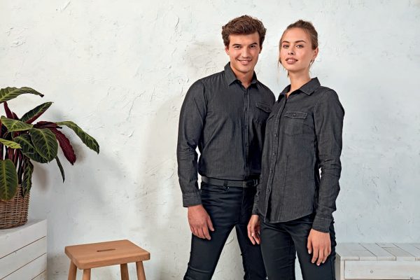 MEN’S JEANS STITCH DENIM SHIRT