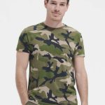 SOL'S CAMO MEN - ROUND COLLAR T-SHIRT
