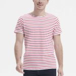 SOL'S MILES MEN - ROUND NECK STRIPED T-SHIRT