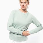 LADIES’ ORGANIC COTTON CREW NECK RAGLAN SLEEVE SWEATSHIRT