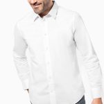 LONG-SLEEVED COTTON/ELASTANE SHIRT