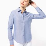 LADIES' LONG-SLEEVED OXFORD SHIRT