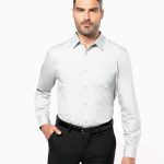 MEN'S LONG-SLEEVED COTTON POPLIN SHIRT