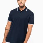 MEN'S 2 STRIPED SHORT SLEEVED POLOSHIRT