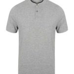 STAND COLLAR STRETCH POLO SHIRT