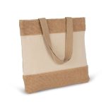 SHOPPING BAG IN COTTON AND WOVEN JUTE THREADS