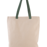 SHOPPER BAG WITH GUSSET AND CONTRAST COLOUR HANDLE