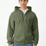 SOFTSTYLE® MIDWEIGHT FLEECE ADULT FULL ZIP HOODED SWEATSHIRT