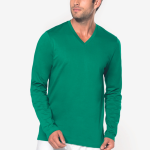 MEN'S LONG-SLEEVED V-NECK T-SHIRT