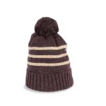 KNITTED STRIPED BEANIE IN RECYCLED YARN