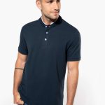MEN'S SHORT SLEEVE POLO SHIRT WITH MANDARIN COLLAR