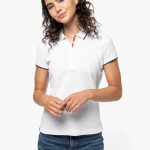 LADIES' SHORT-SLEEVED PIQUÉ KNIT POLO SHIRT