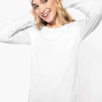 LADIES LONG-SLEEVED CREW NECK T-SHIRT