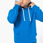 MEN'S CONTRAST HOODED SWEATSHIRT