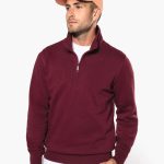 ZIPPED NECK SWEATSHIRT