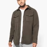 SHERPA-LINED FLEECE OVERSHIRT