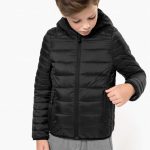 KIDS' LIGHTWEIGHT HOODED PADDED JACKET