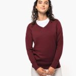 LADIES' V-NECK JUMPER