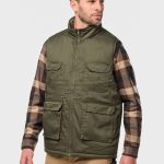 UNISEX PADDED MULTI-POCKET POLYCOTTON VEST