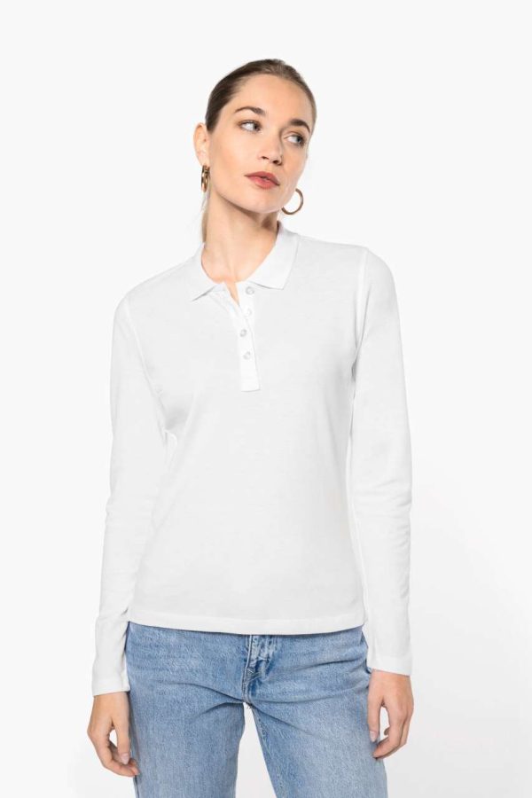 LADIES’ LONG-SLEEVED PIQUÉ POLO SHIRT