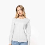 LADIES' LONG-SLEEVED CREW NECK T-SHIRT