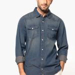 MEN'S LONG-SLEEVED DENIM SHIRT