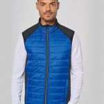 DUAL-FABRIC SLEEVELESS SPORTS JACKET