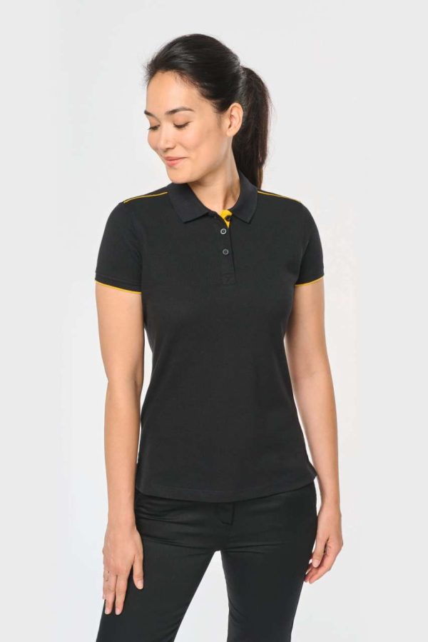 LADIES' SHORT-SLEEVED CONTRASTING DAYTODAY POLO SHIRT