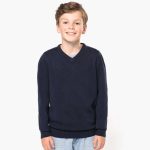KIDS' V-NECK JUMPER