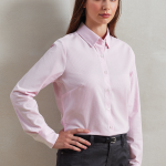 WOMEN'S COTTON RICH OXFORD STRIPES SHIRT