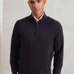 MEN'S QUARTER-ZIP KNITTED SWEATER