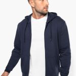 MEN'S ECO-FRIENDLY HOODED SWEATSHIRT WITH ZIP FASTENING