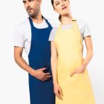 APRON WITH POCKET IN ORGANIC COTTON