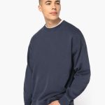 UNISEX WASHED EFFECT OVERSIZE ROUND NECK SWEATSHIRT