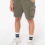 MEN’S FRENCH TERRY WASHED  EFFECT CARGO SHORTS